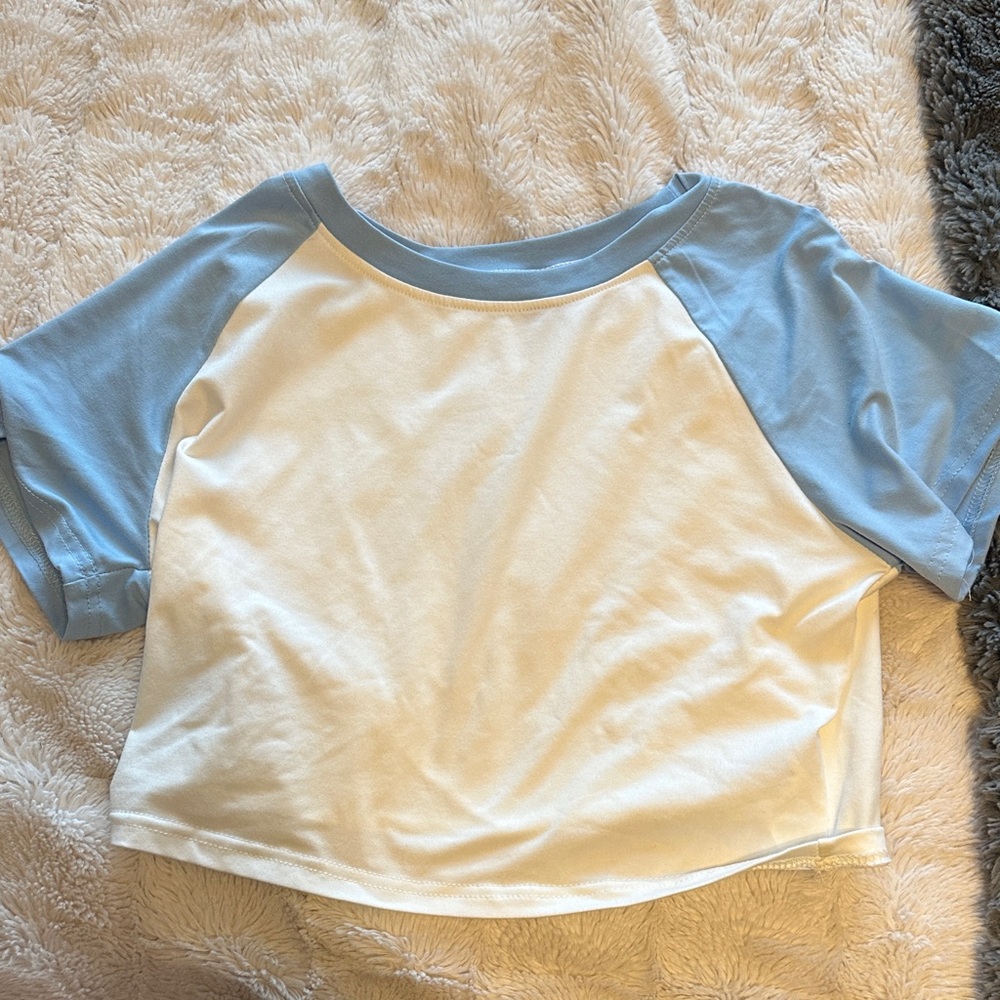 Women’s Tee - Light Blue & White